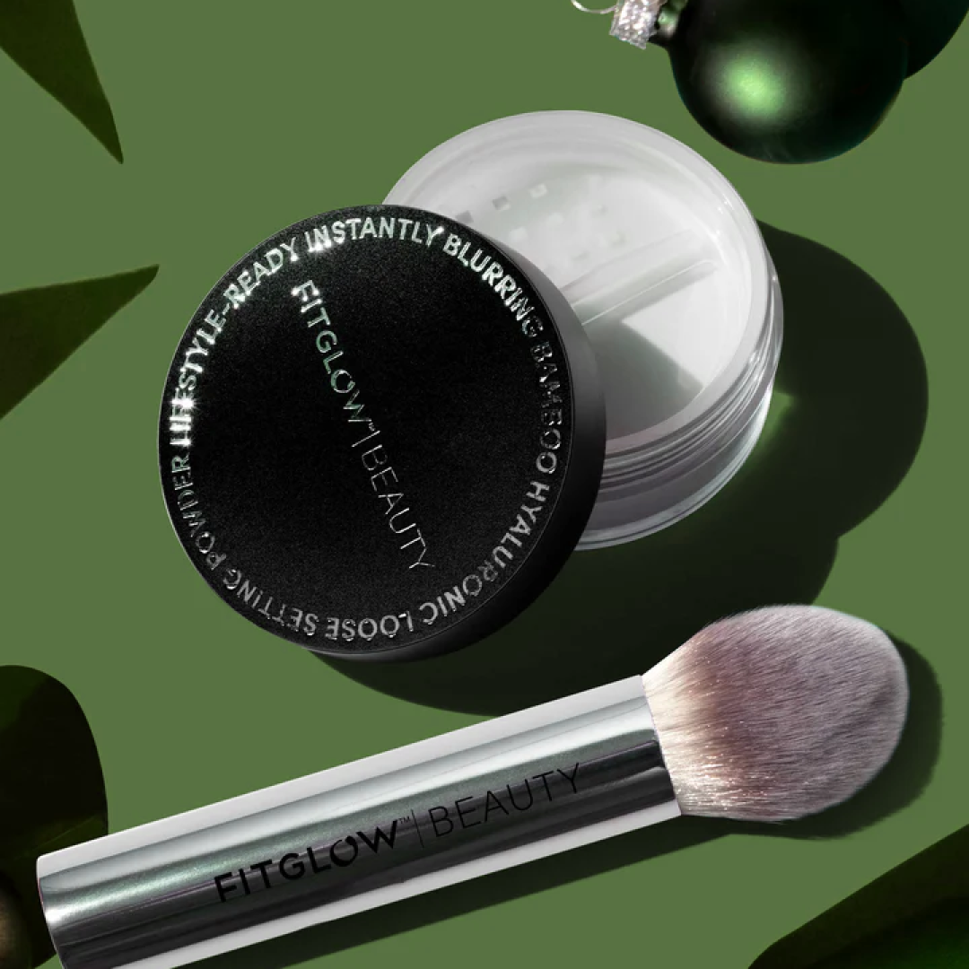 Bamboo Hyaluronic Loose Setting Powder + Brush Duo